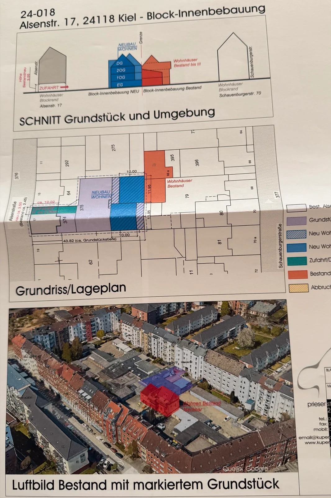 Luftbild mit Grundstück